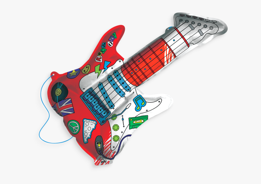 Transparent Boy Playing Guitar Clipart - 3d Guitar Toy Png, Transparent Clipart