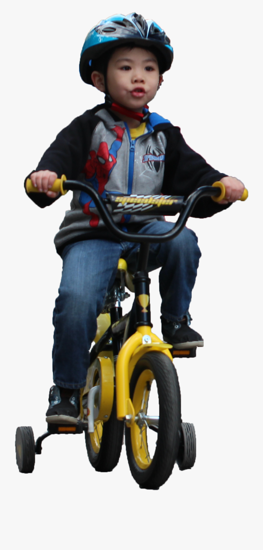 Kid Riding Bike, Transparent Clipart