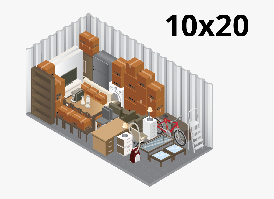 Transparent Storage Clipart - 10 X 15 Public Storage Unit, Transparent Clipart
