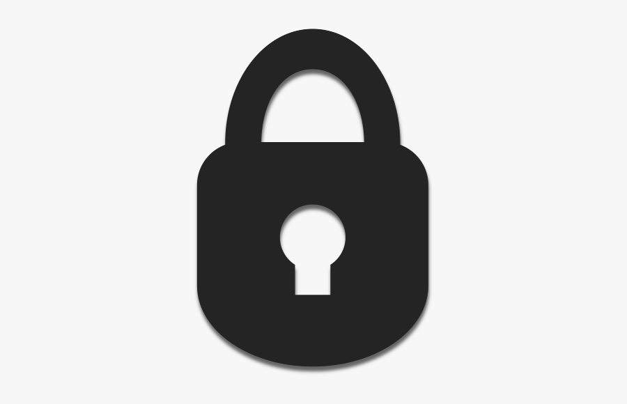 Storage Lock Silhouette, Transparent Clipart