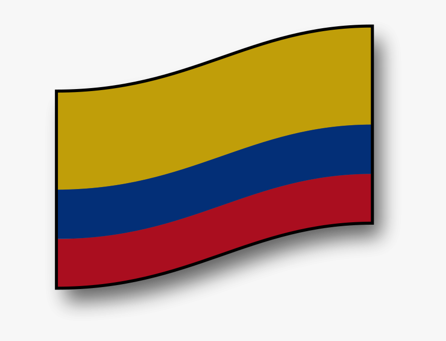Free Columbia Flag - Bandera Colombiana Ondeando Png, Transparent Clipart