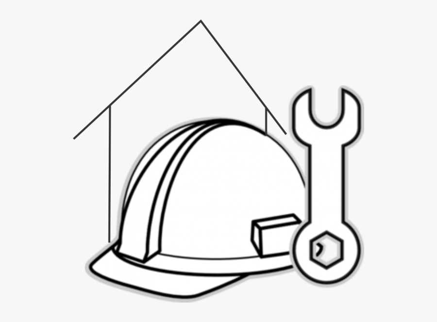 Add A Photo - Hard Hat Clipart Black And White, Transparent Clipart