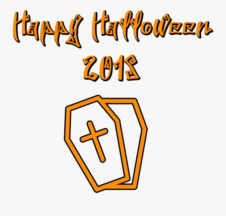 Happy Halloween 2018 Scary Font Coffin - Happy Halloween Scary Font, Transparent Clipart