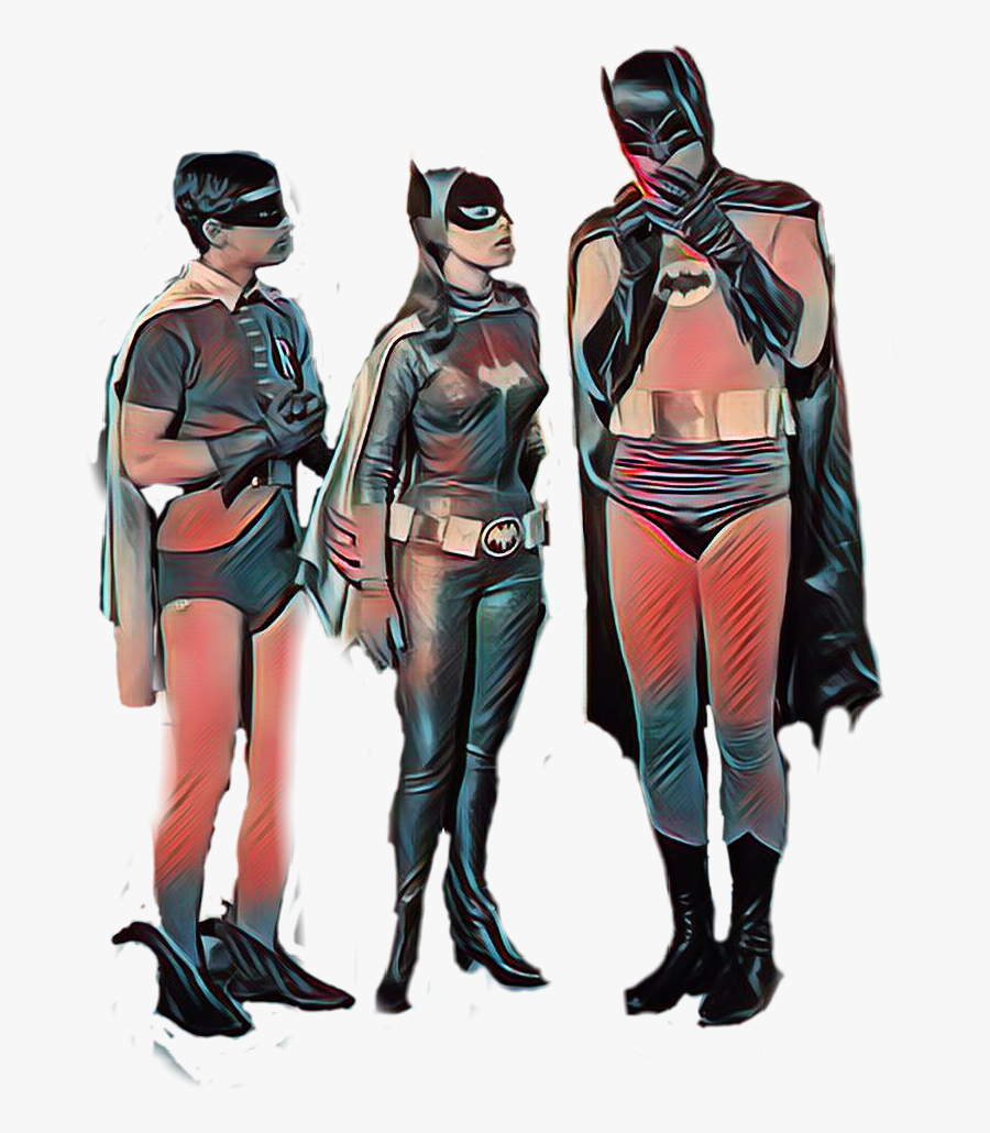 #vintage #superhero #batman #robin #batgirl - Batman Robin Vintage, Transparent Clipart