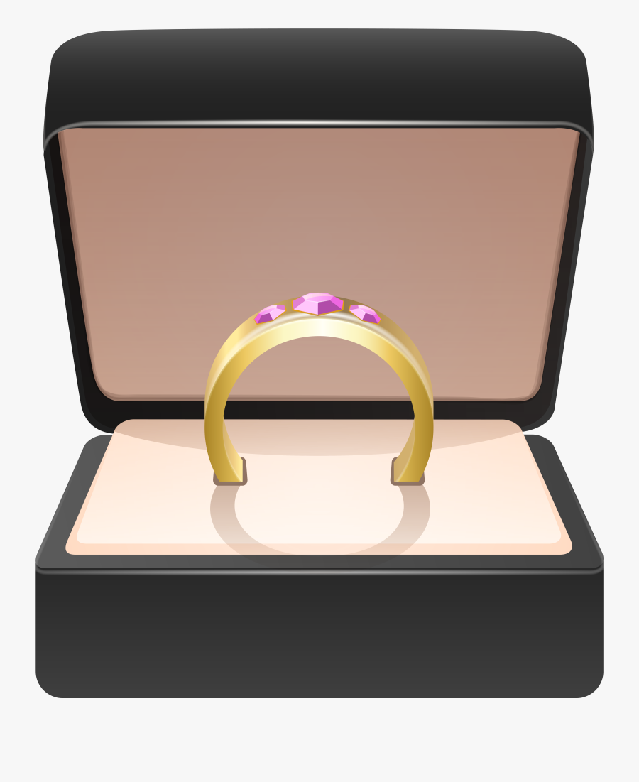 Gold In Clip Art - Gold Ring Box Png, Transparent Clipart