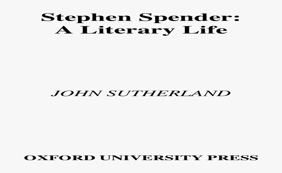 Stephen Spender A Literary - Types Of Probability And Non Probability Samplings, Transparent Clipart