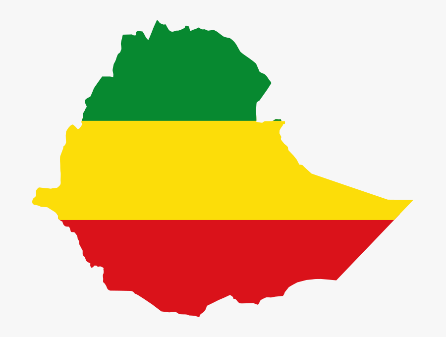 Ethiopia Flag And Map, Transparent Clipart