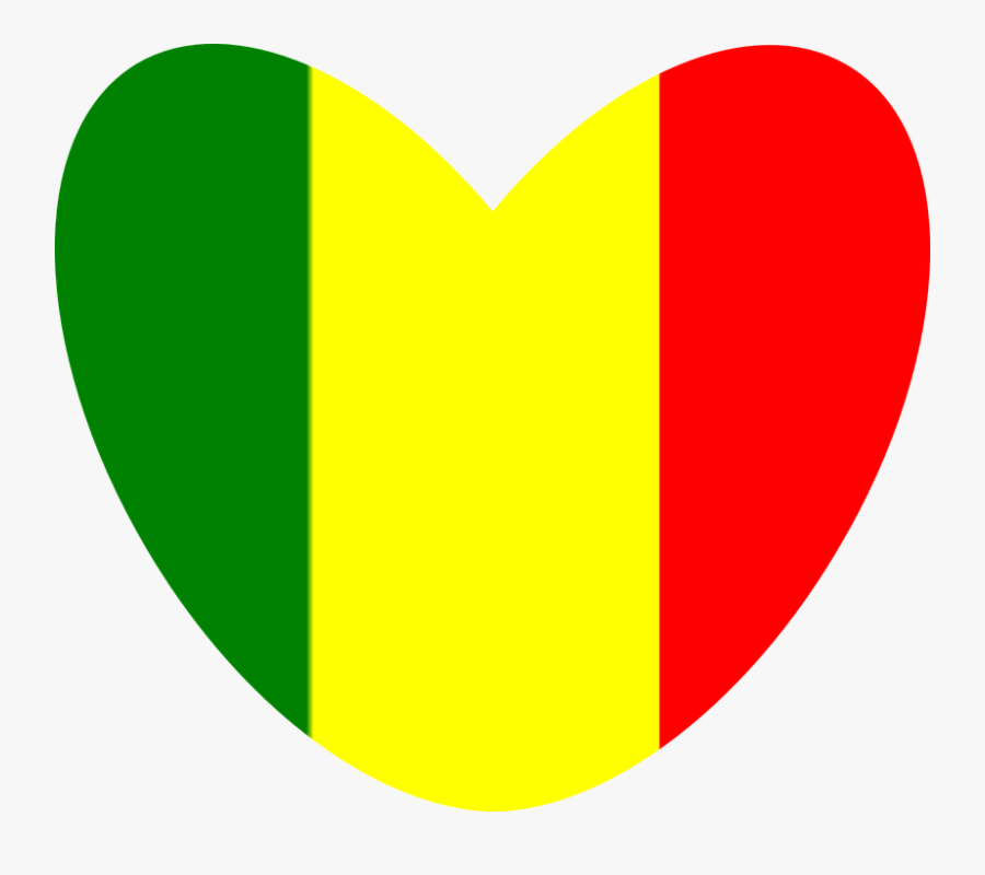 Red Yellow And Green Heart, Transparent Clipart