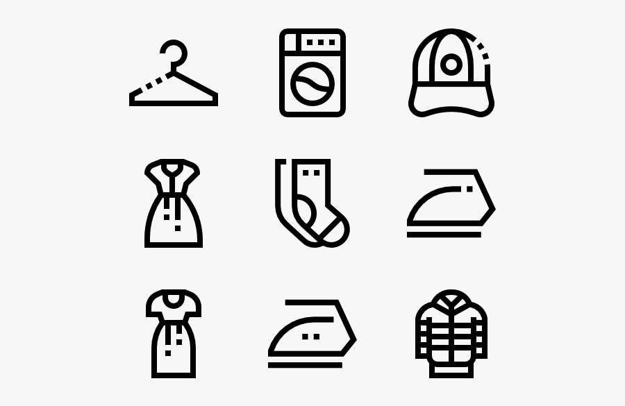 Clothes And Laundry - Design Vector Icon, Transparent Clipart