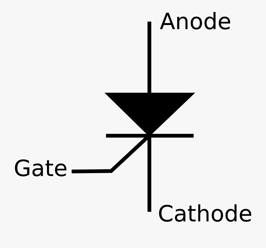 Transparent Conduction Clipart - Silicon Controlled Rectifier Symbol ...