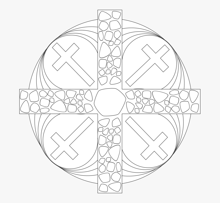 Christian Easter Mandala, Transparent Clipart