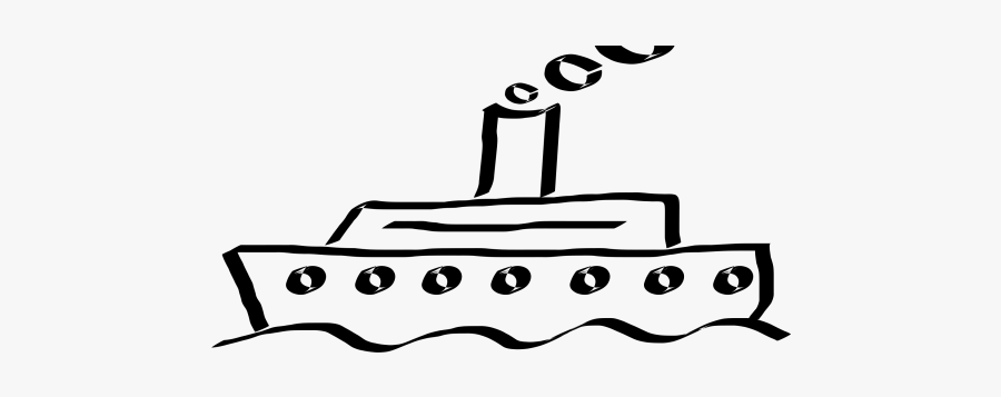 Cruise Ship Clipart Simple - Ferry Black And White Clipart, Transparent Clipart