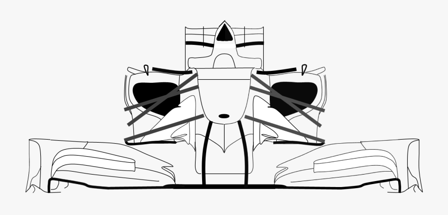 Car Exhaust Smoke Clipart - F1 Side View Drawing, Transparent Clipart