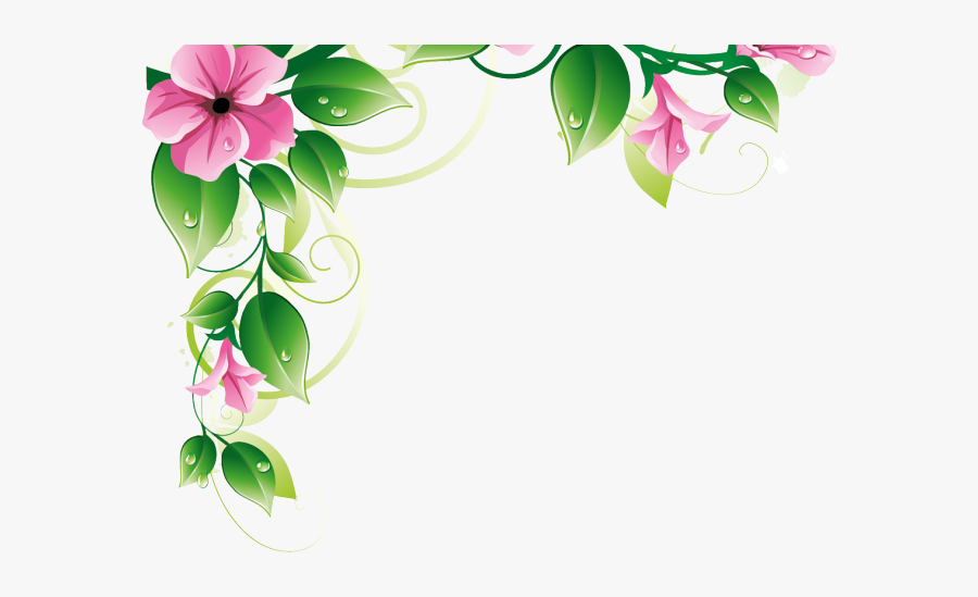 Background Flower Design Border, Transparent Clipart