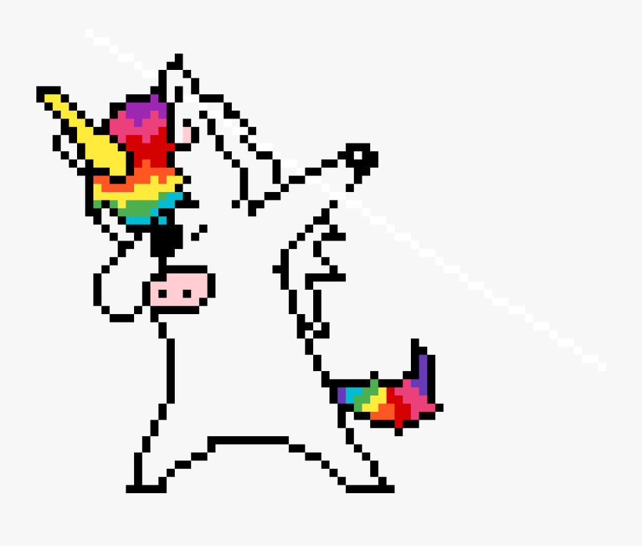 Dabbing Unicorn Pixel Art, Transparent Clipart