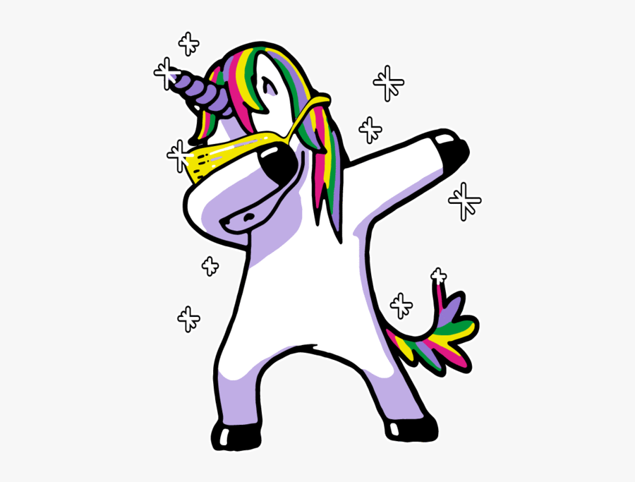 Unicorn Dabbing, Transparent Clipart