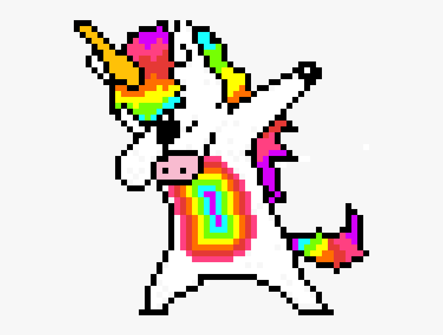 Pixel Art Unicorn Dabbing, Transparent Clipart