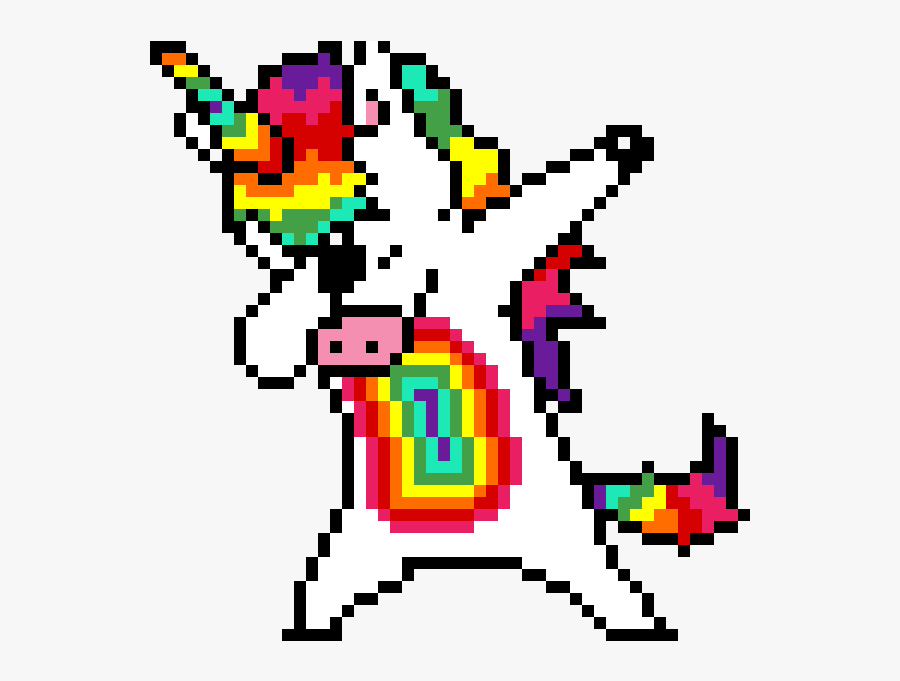 Pixel Art Unicorn Dabbing, Transparent Clipart