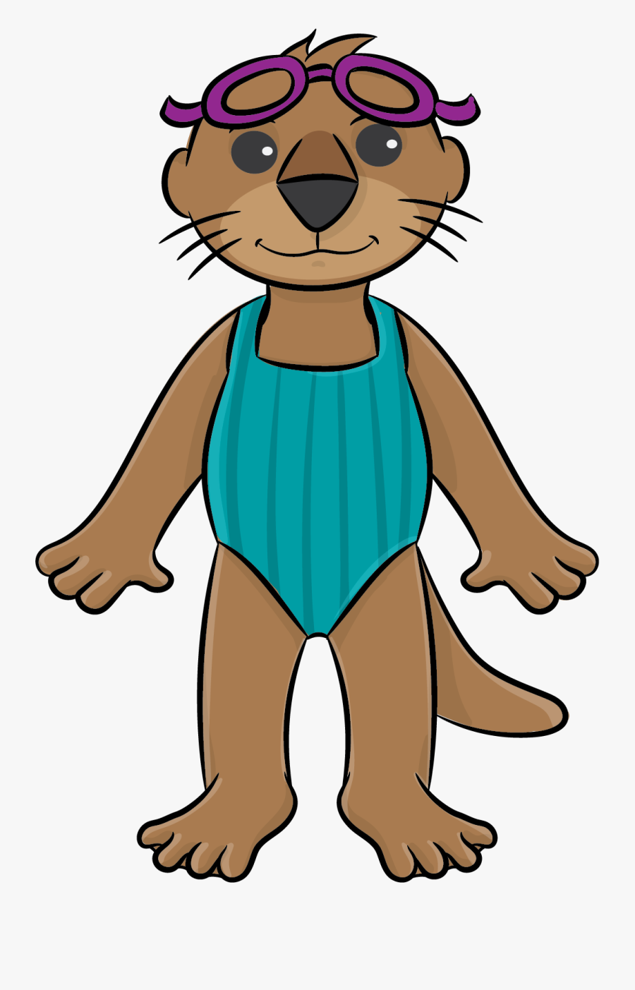 Otter Baby Iii - Cartoon, Transparent Clipart