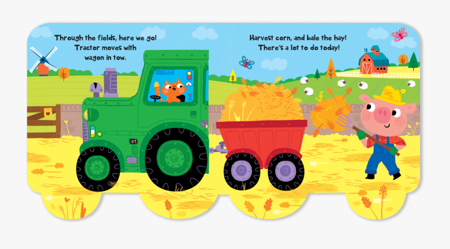 Harvest Clipart Tractor - Cartoon, Transparent Clipart
