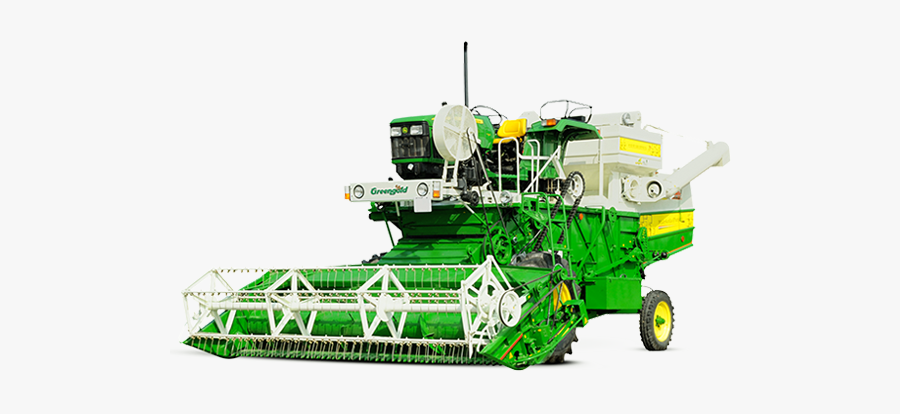 Image - John Deere Tractor Harvester, Transparent Clipart