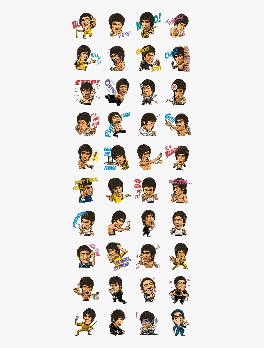 Bruce Lee Stickers For Whatsapp, Transparent Clipart