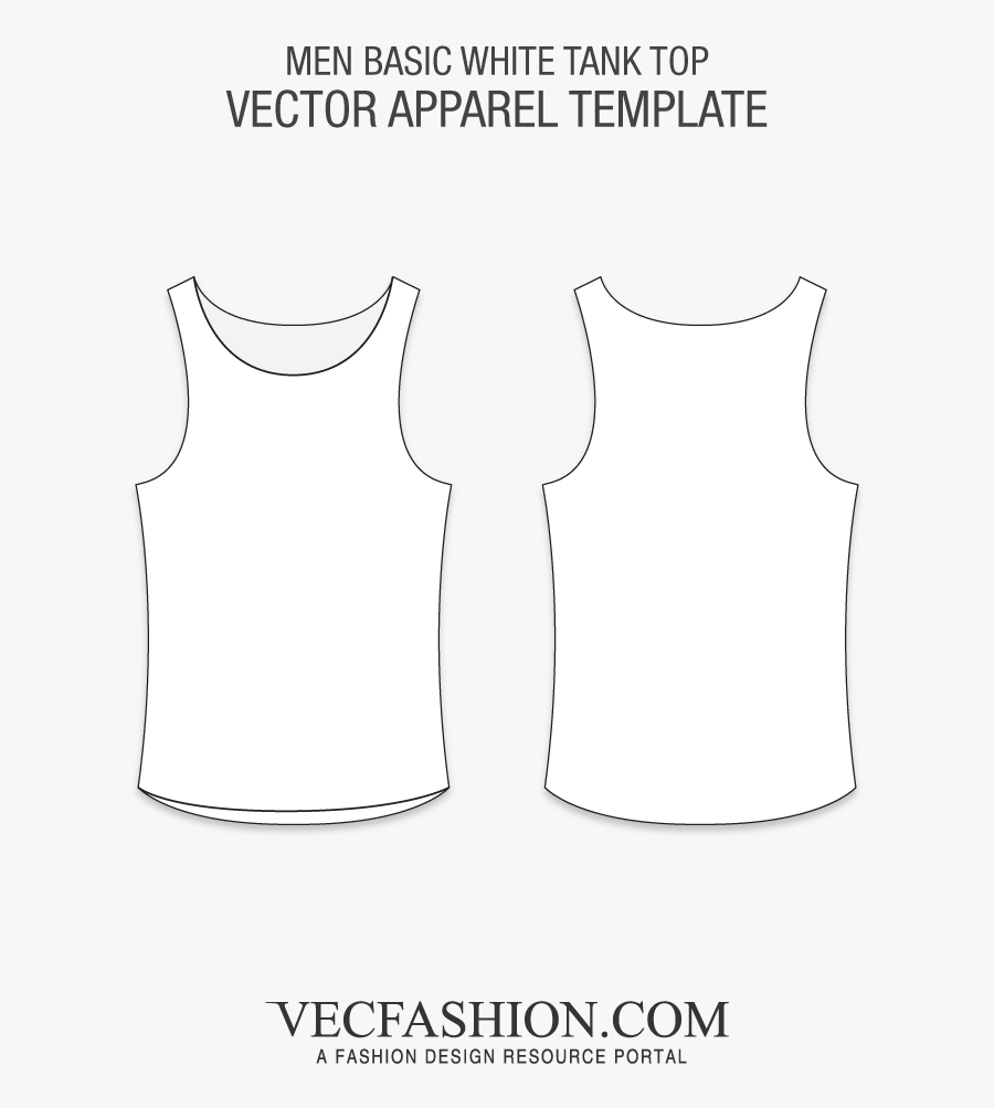 Basic White Tank Top - Vest, Transparent Clipart