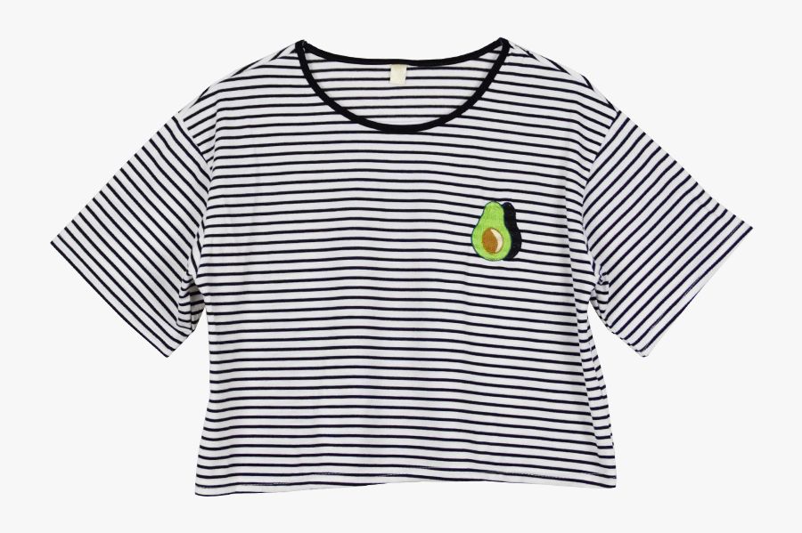 Avocado Striped Crop Top - Cute Crop Top Png, Transparent Clipart