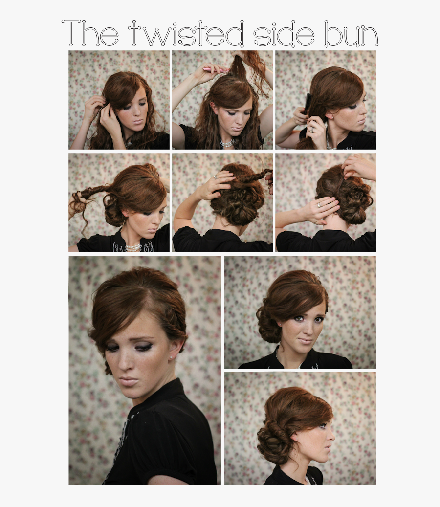 Clip Art Messy Chignon, Transparent Clipart