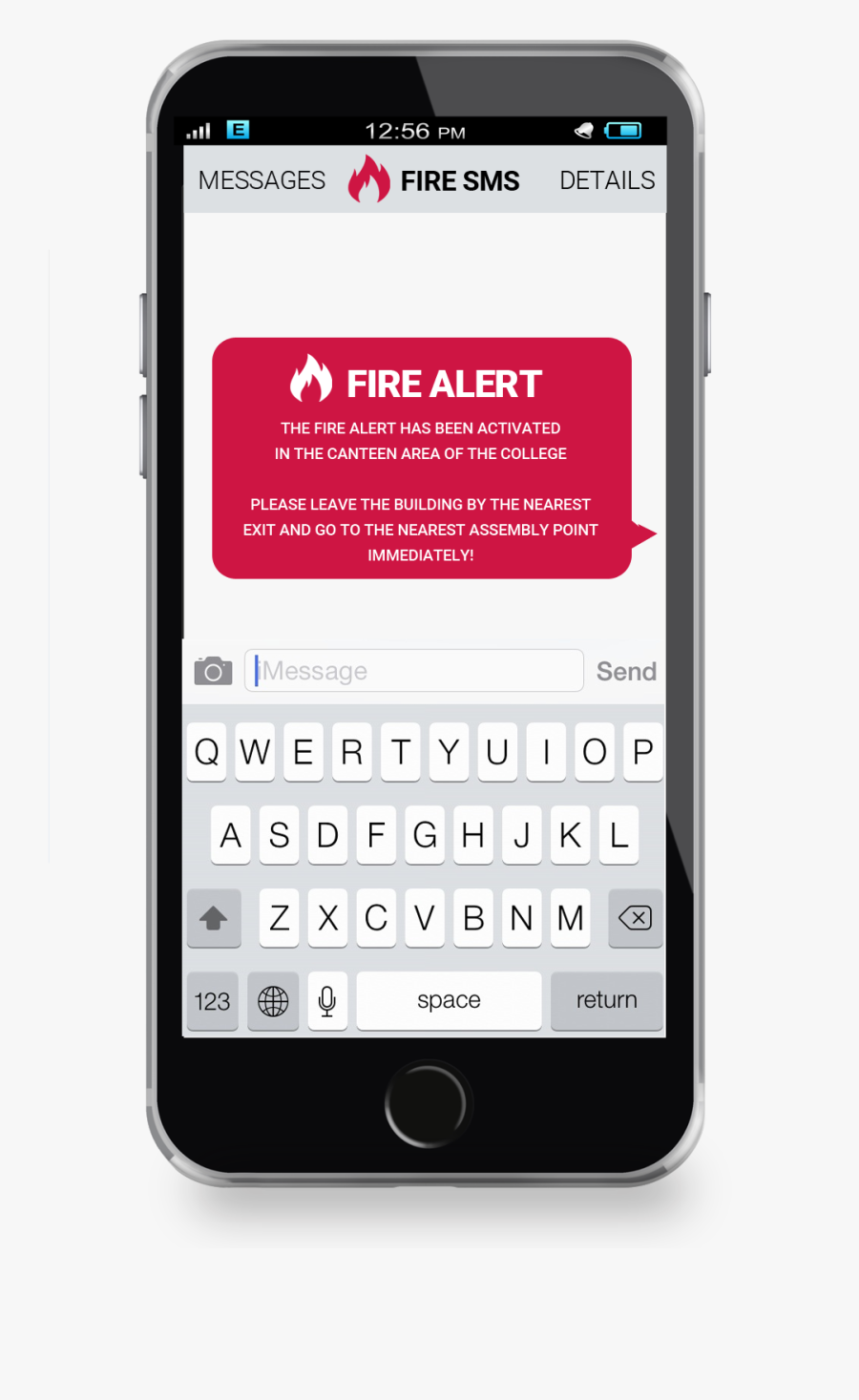 Transparent Fire Text Png - Iphone Phone Chat Screen, Transparent Clipart