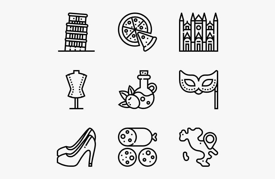 Icons For Renewable Energy, Transparent Clipart