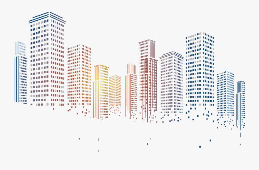 Transparent Futuristic City Clipart - Transparent Background Building Png, Transparent Clipart