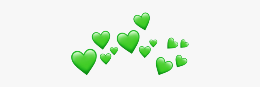 Tumblr Aesthetic Overlay Emoji Green Hearts Sticker - Wholesome Memes Hearts Png, Transparent Clipart