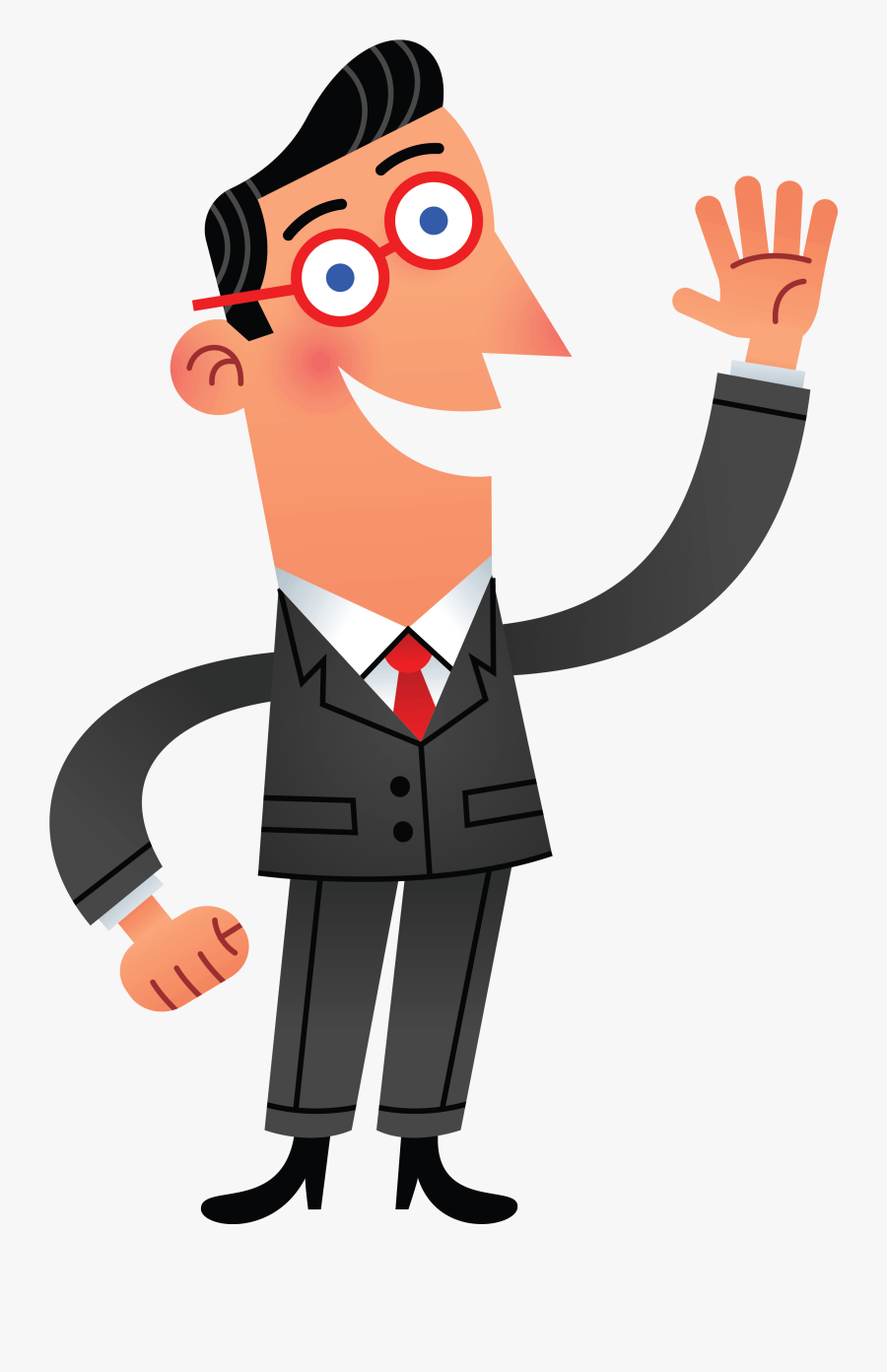 Welcome Person Clipart And Featured Illustration - Cartoon Professional Pointing, Transparent Clipart