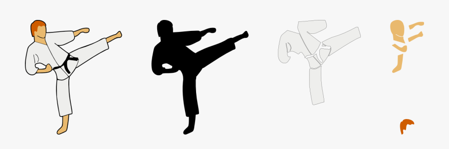 Karate Clipart Silhouette Free Karate Kick Silhouette Svg File Free Transparent Clipart Clipartkey