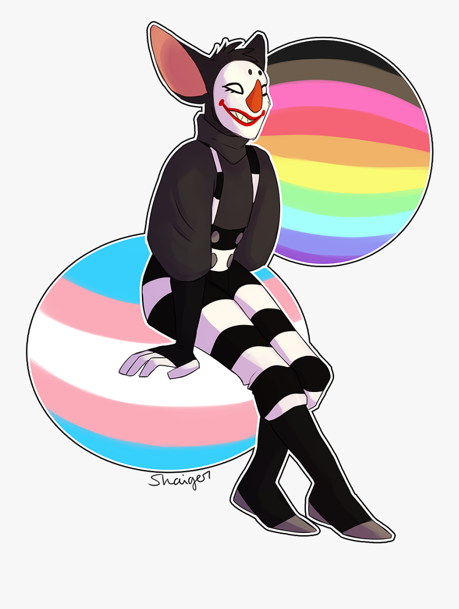Bat Clown Anthro, Transparent Clipart