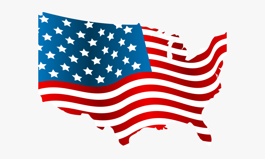 Map Flag Clipart Candy - Transparent Background American Flag Png, Transparent Clipart