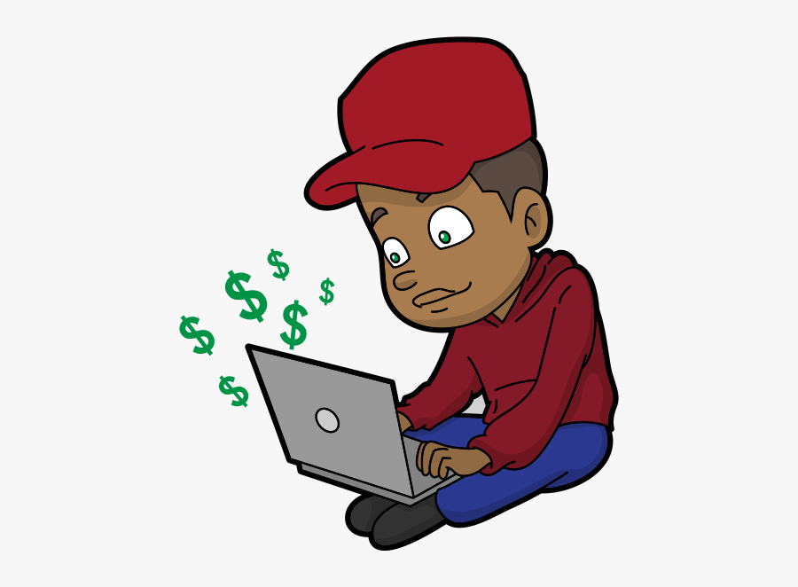 Royalty Free Library Nervous Clipart Suspense - Black Cartoon With Money, Transparent Clipart