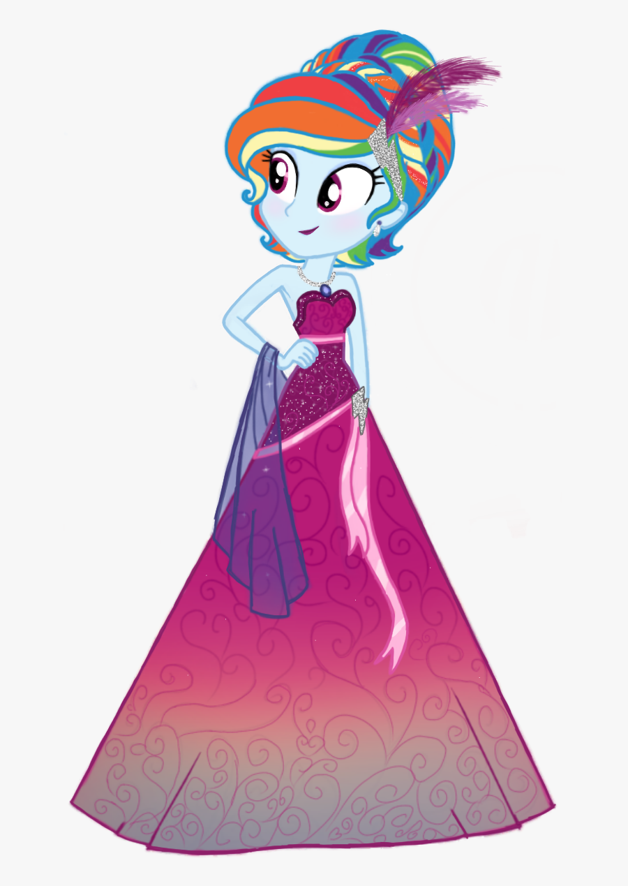 Alternate Hairstyle, Artist - My Little Pony Equestria Girls Rainbow Dash Dress, Transparent Clipart