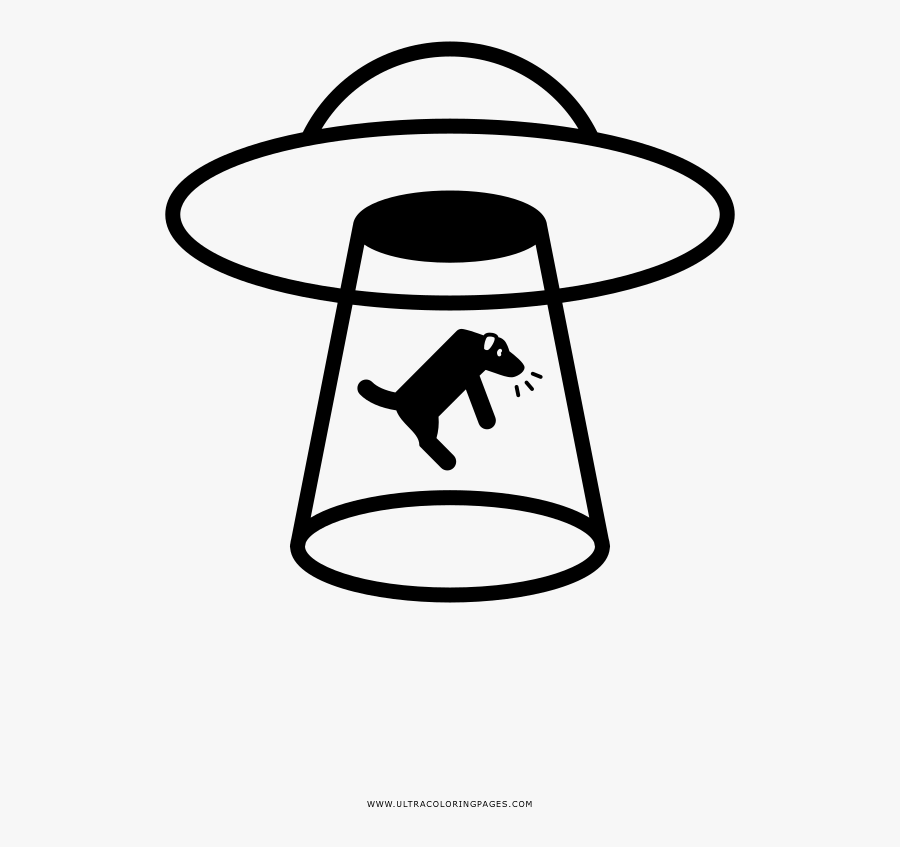 Ufo Coloring Page - Desenhar Uma Nave Espacial, Transparent Clipart