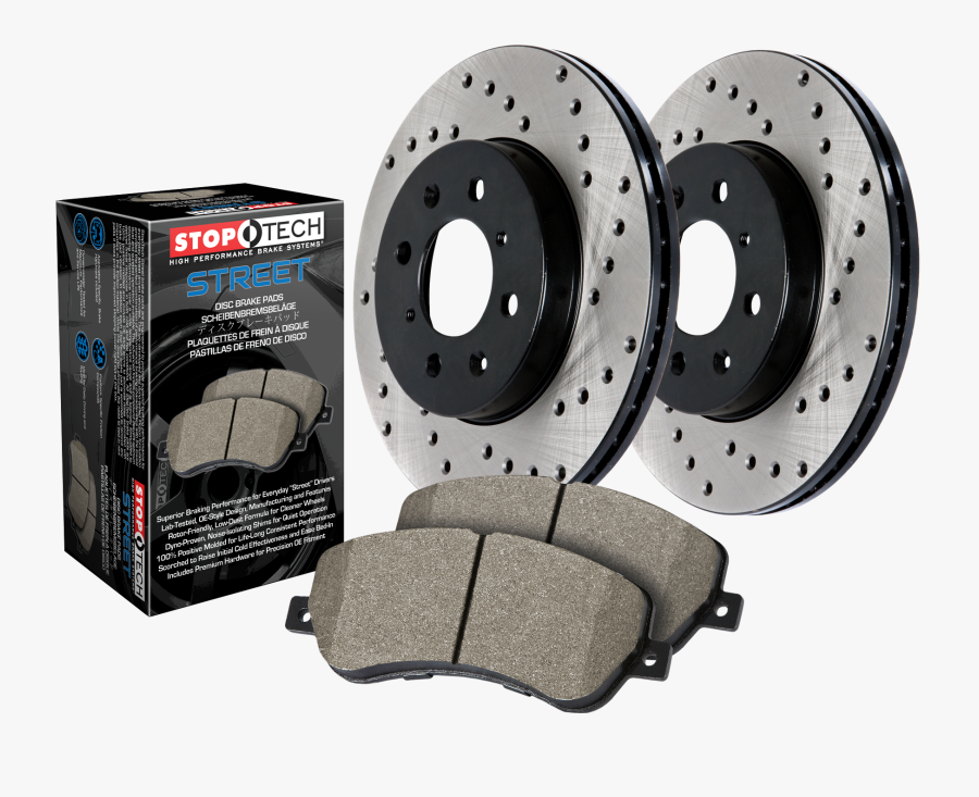Drilled Brake Rotors Stoptech Kit - Honda Civic 2011 Rear Brakes, Transparent Clipart