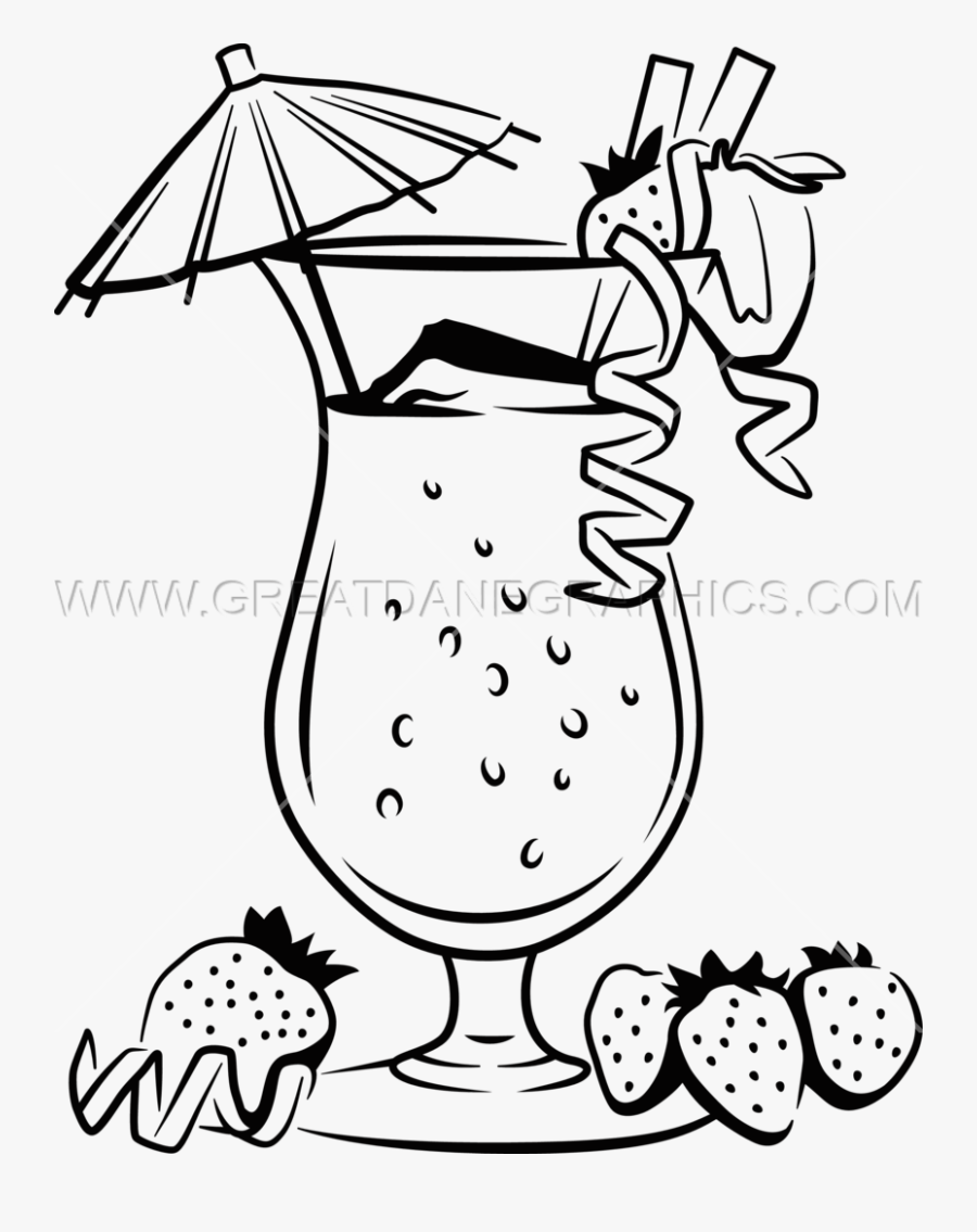 Drinks Clipart Black And White - Drink Line Art Png, Transparent Clipart