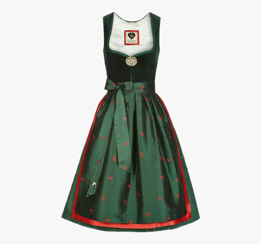 Dirndl Dress Freetoedit - Dunkelgrün Dirndl, Transparent Clipart