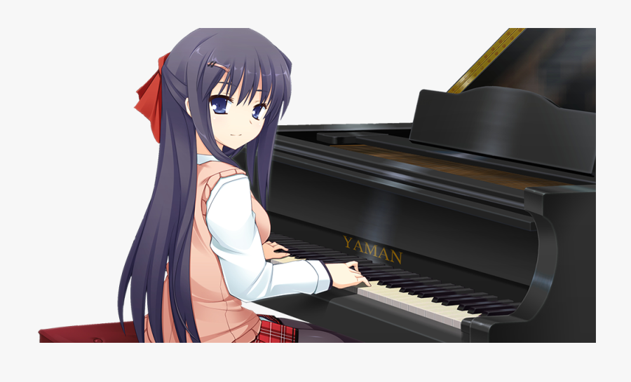 Piano Clipart Little Girl - Manga Girl Playing Piano, Transparent Clipart
