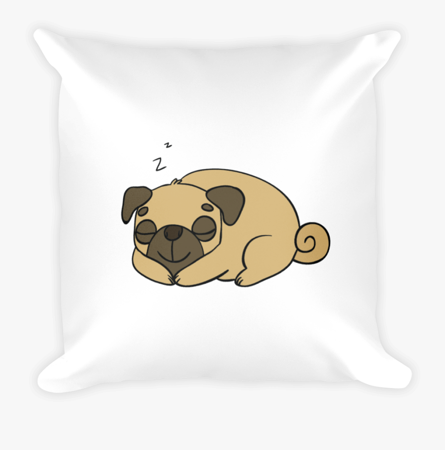 Pug Square Pillow Clothing Apparel Pinterest Animal - Pug, Transparent Clipart
