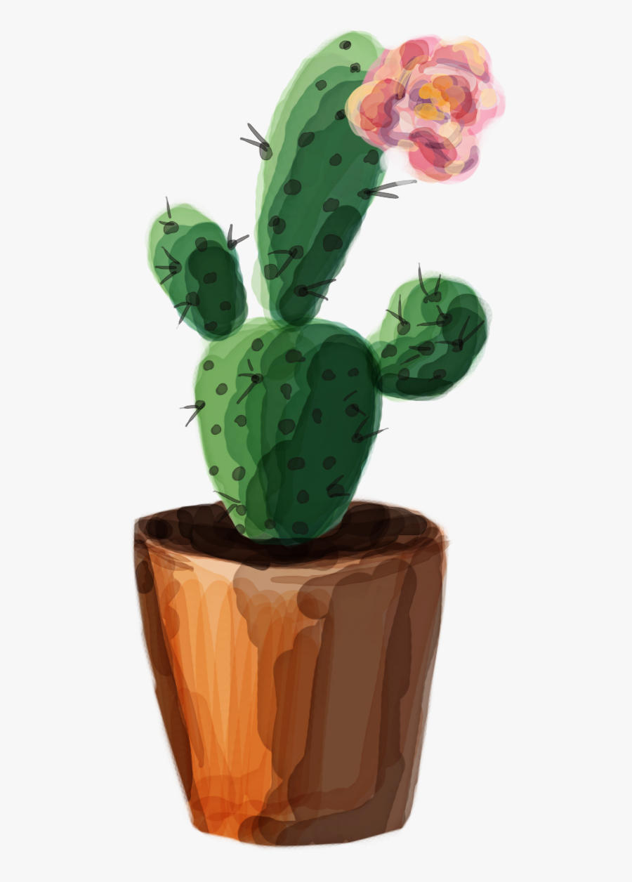 Succulent Clipart Cactus Bloom - Cactus Valentines Day Card, Transparent Clipart