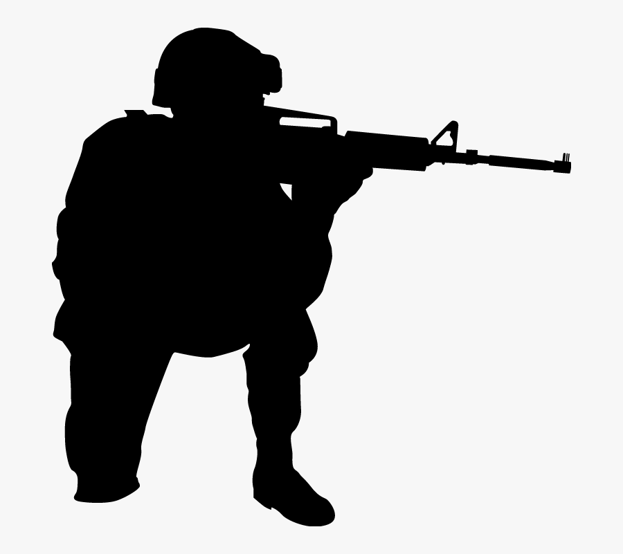 Soldier Wall Decal Sticker Military - Black Soldier Cut Out, Transparent Clipart