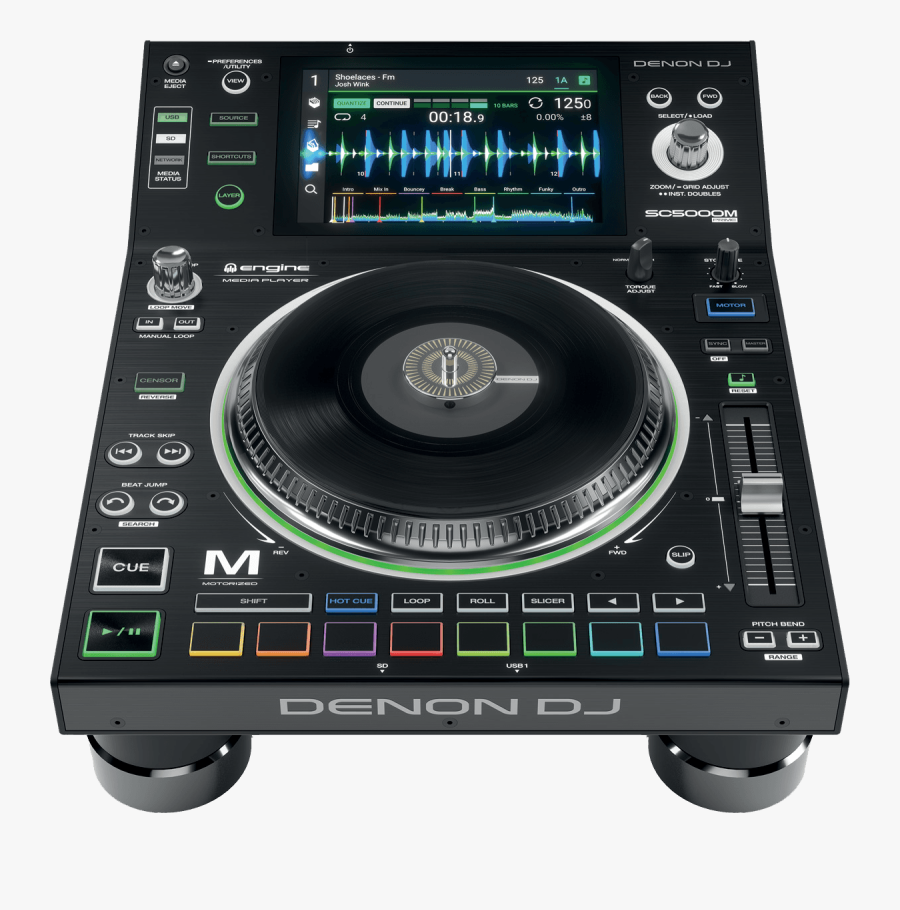 Mp3 & Cd Turntable Denon Dj Sc5000m Prime - Denon Sc5000m, Transparent Clipart