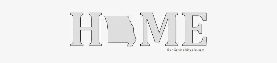 Missouri Home Stencil Pattern Shape State Clip Art - Україна, Transparent Clipart