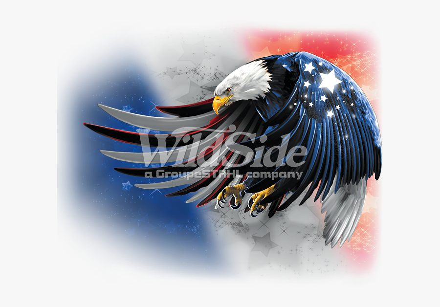 Trump American Flag And Eagle, Transparent Clipart